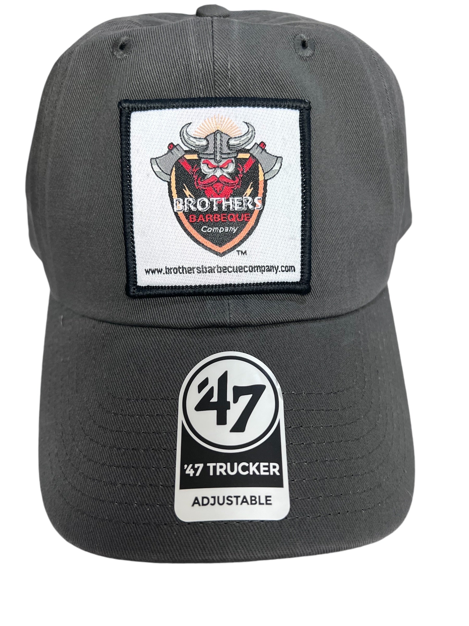 Square logo-47 Brand 4700 Clean Up Cap Dad Hat-Grey, Red