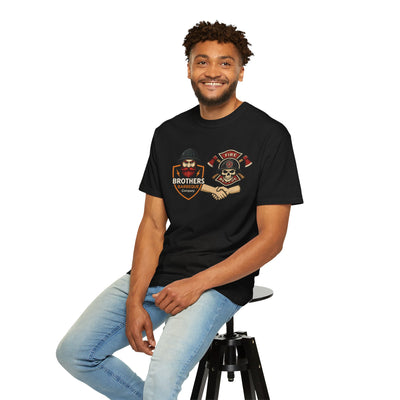Brotherhood BBQ Humor T-Shirt, Unisex Casual Tee, Firefighter Appreciation, Friendship Gift, BBQ Lovers Shirt, Unique Graphic Tee