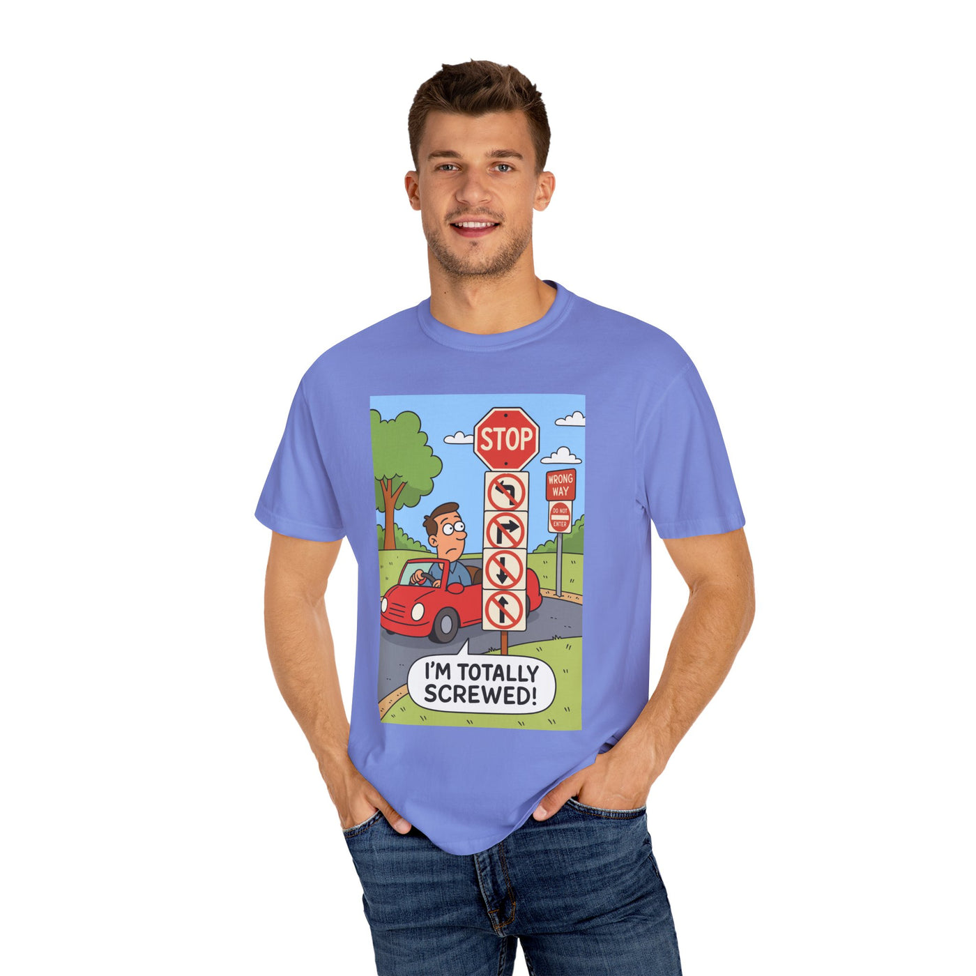 Funny Unisex T-shirt - I'm Totally Screwed, Humorous Tee, Gift for Drivers, Comical Car Shirt, Everyday Wear, Road Trip Apparel