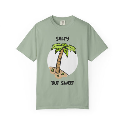 Salty But Sweet T-Shirt, Unisex Garment-Dyed Tee for Beach Lovers, Casual Summer Wear, Gift for Vacation, Ocean Vibes