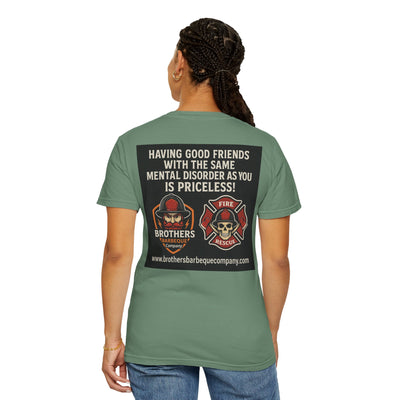 Brotherhood BBQ Humor T-Shirt, Unisex Casual Tee, Firefighter Appreciation, Friendship Gift, BBQ Lovers Shirt, Unique Graphic Tee