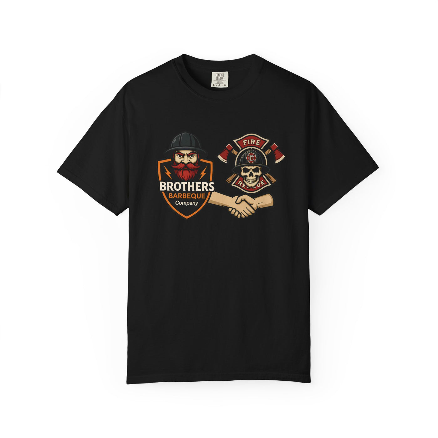 Brotherhood BBQ Humor T-Shirt, Unisex Casual Tee, Firefighter Appreciation, Friendship Gift, BBQ Lovers Shirt, Unique Graphic Tee