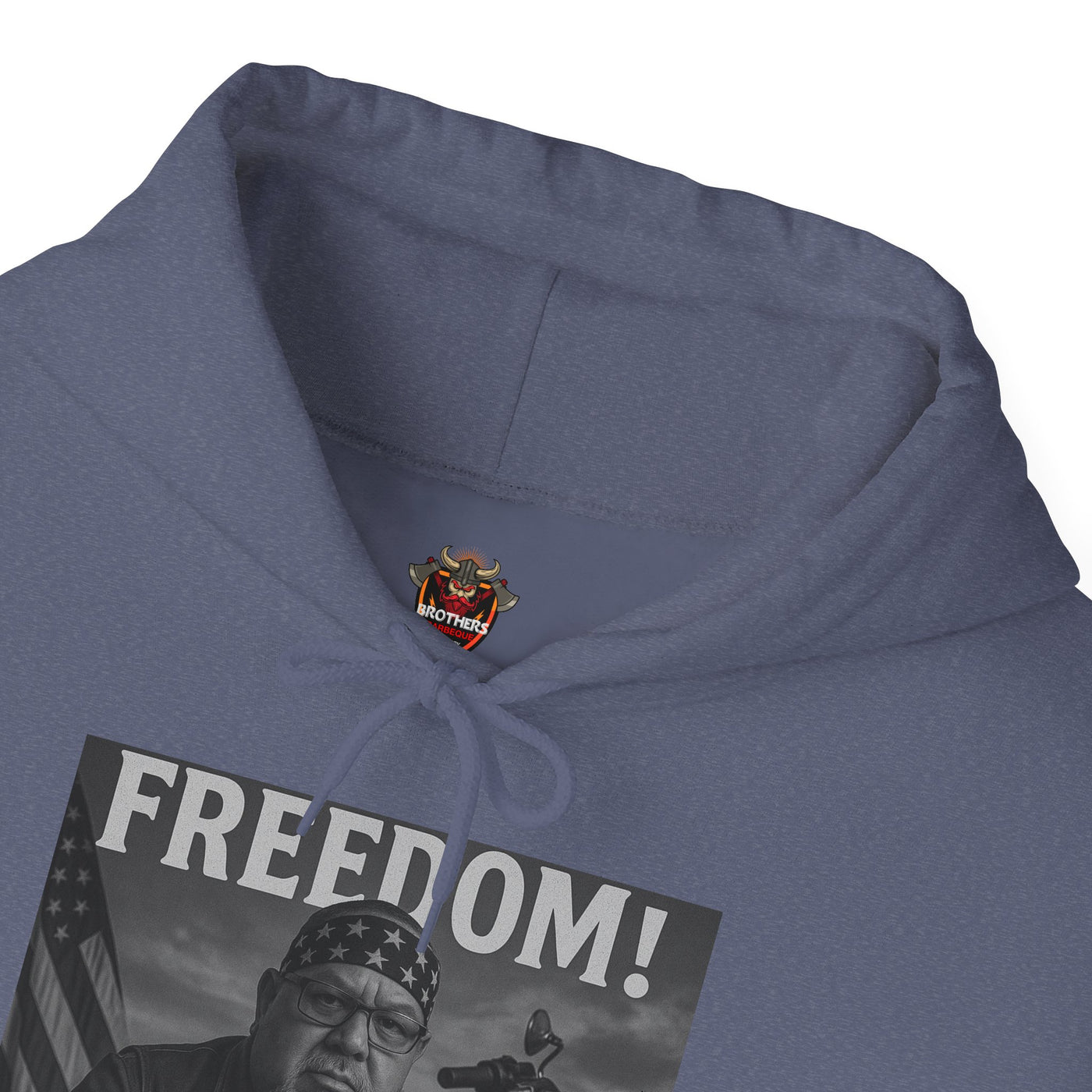 Freedom & Barbeque Unisex Heavy Blend™ Hooded Sweatshirt, Cozy Pullover, Gift for BBQ Lovers, Casual Wear, Freedom Theme, Outdoor Events