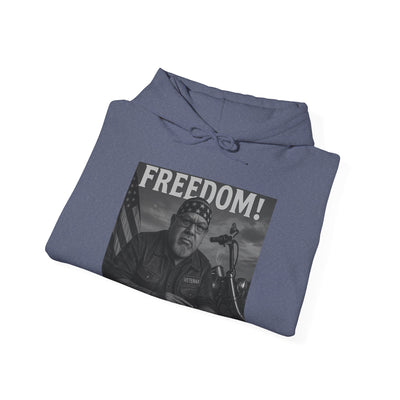 Freedom & Barbeque Unisex Heavy Blend™ Hooded Sweatshirt, Cozy Pullover, Gift for BBQ Lovers, Casual Wear, Freedom Theme, Outdoor Events
