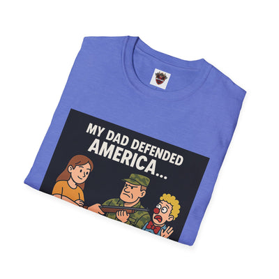 Humorous Dad T-Shirt, Funny Gift for Father's Day, Unisex Softstyle Tee for Dad, Geeky Graphic Tee, Casual Everyday Wear