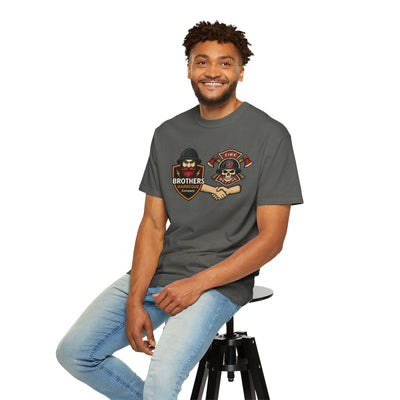 Brotherhood BBQ Humor T-Shirt, Unisex Casual Tee, Firefighter Appreciation, Friendship Gift, BBQ Lovers Shirt, Unique Graphic Tee