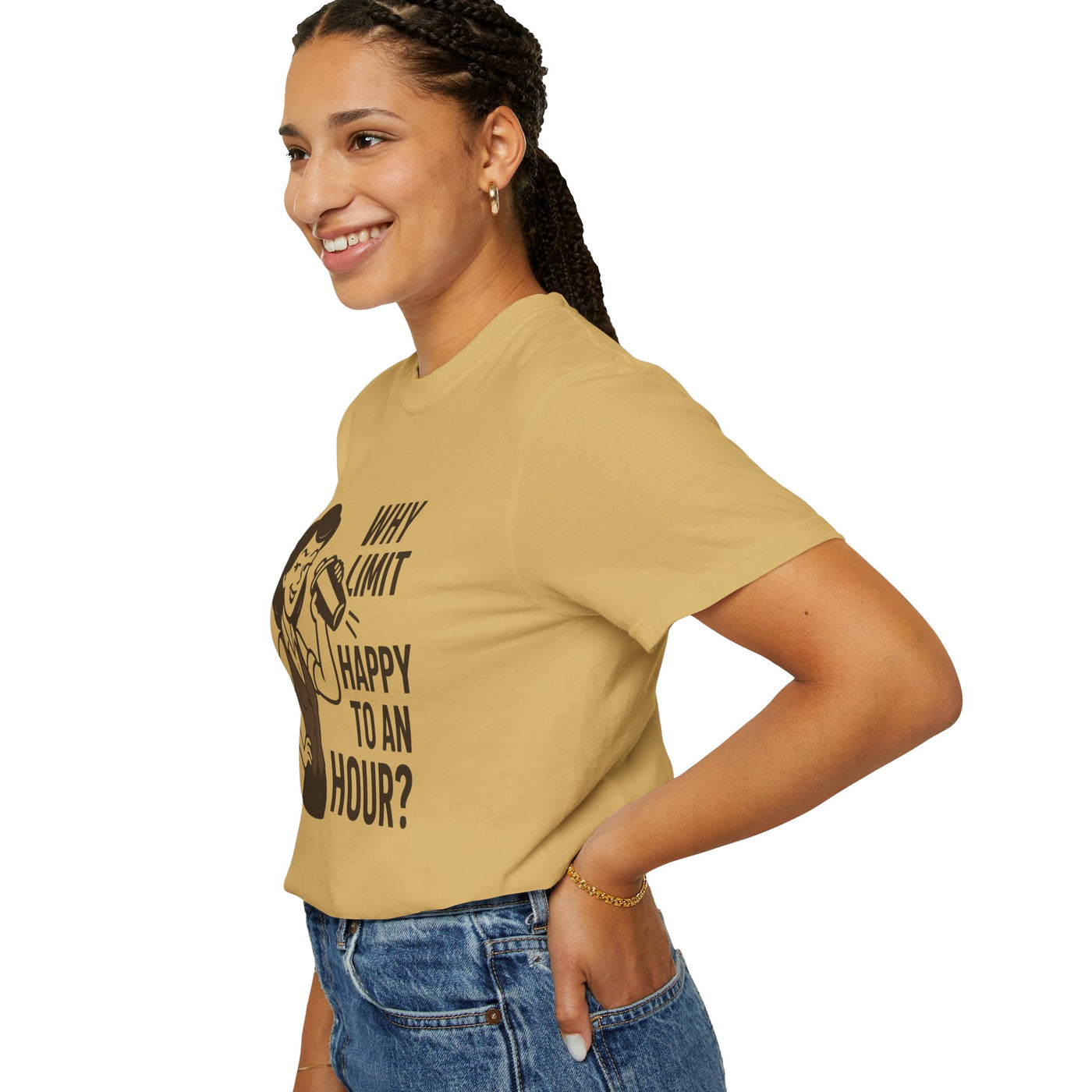 Why limit happy hour to an hour t-shirt, Chic Humor T-Shirt, Funny Shirt, Gift for Her, Casual Wear, Unisex Tee, Celebration Apparel
