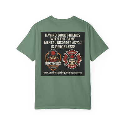 Brotherhood BBQ Humor T-Shirt, Unisex Casual Tee, Firefighter Appreciation, Friendship Gift, BBQ Lovers Shirt, Unique Graphic Tee