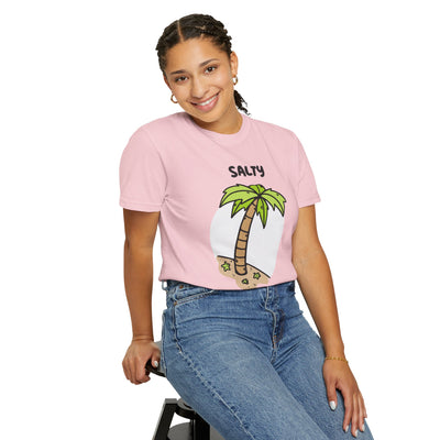 Salty But Sweet T-Shirt, Unisex Garment-Dyed Tee for Beach Lovers, Casual Summer Wear, Gift for Vacation, Ocean Vibes