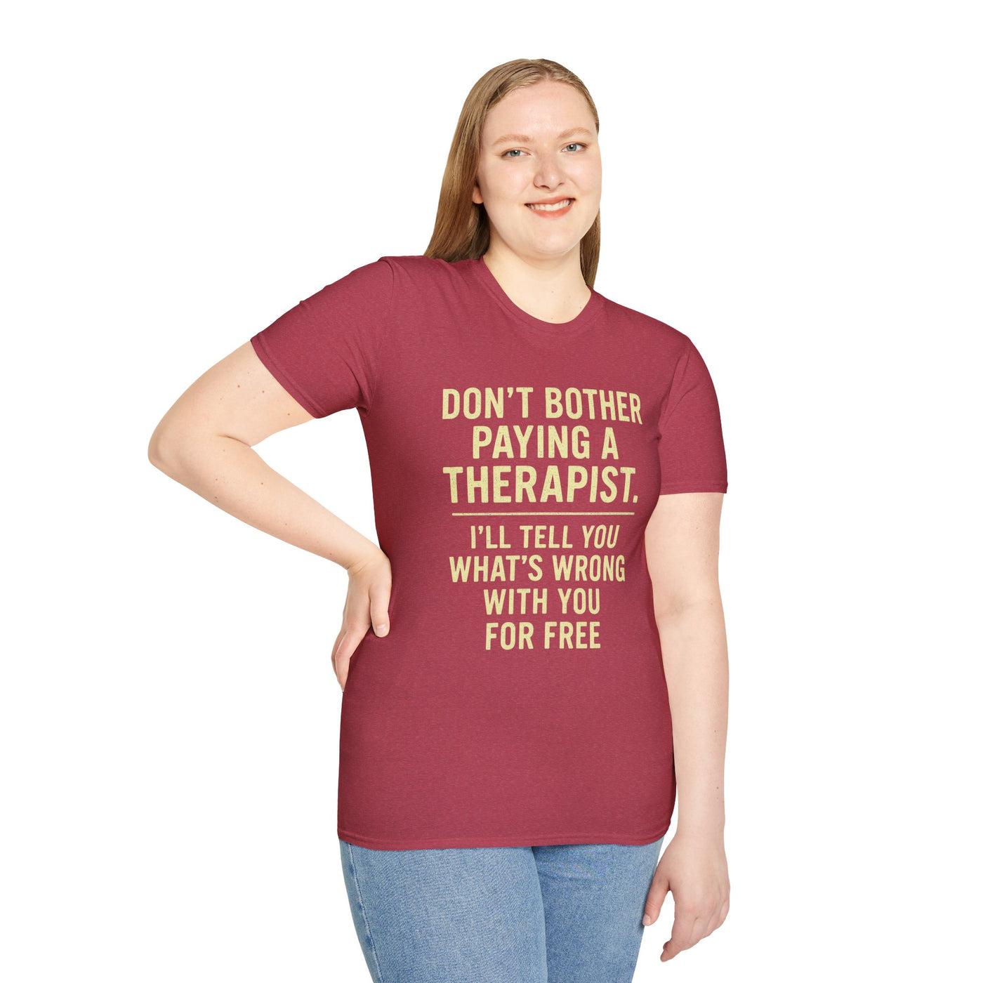 Playful Therapist Quote T-Shirt, Funny Graphic Tee, Gift for Friends, Casual Wear, Humor Apparel, Summer Top