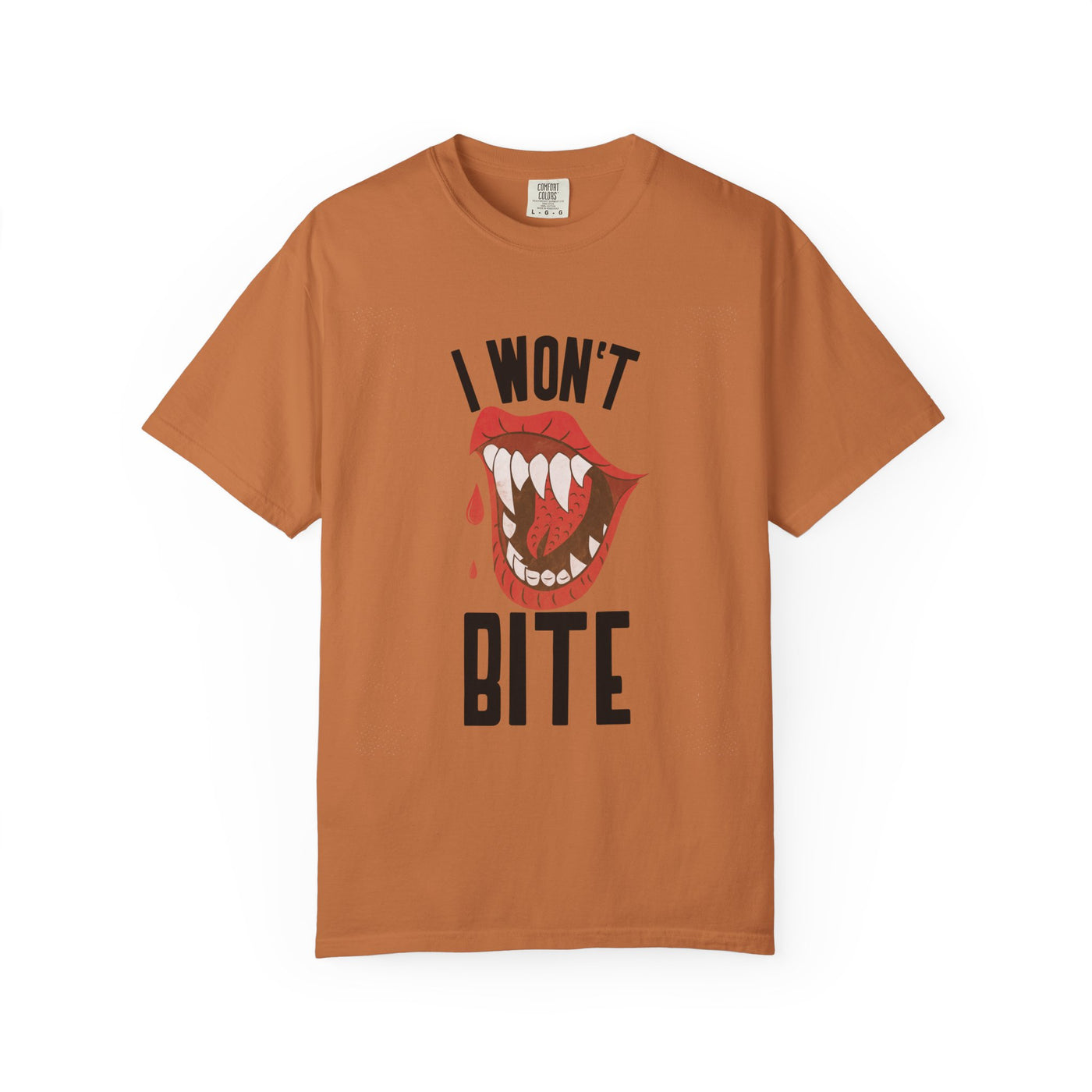 Fun Unisex 'I Won't Bite' T-Shirt for Halloween, Casual Wear, Graphic Tee, Gift for Friends, Statement Shirt