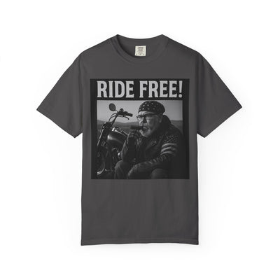 Unisex Motorcycle T-Shirt, Ride Free Tee, Casual Graphic Top, Gifts for Bikers, Brotherhood Apparel, Barbeque Party Shirt
