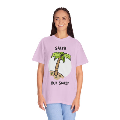 Salty But Sweet T-Shirt, Unisex Garment-Dyed Tee for Beach Lovers, Casual Summer Wear, Gift for Vacation, Ocean Vibes