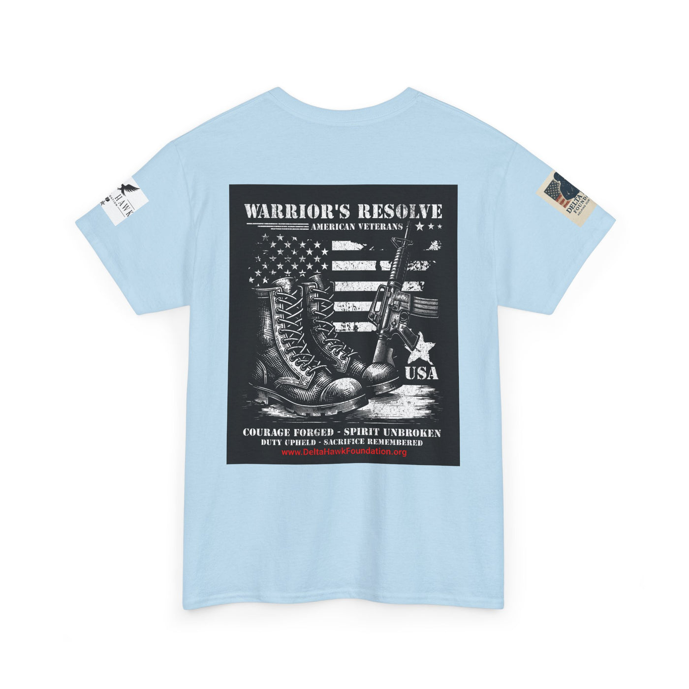 Patriotic Warrior Tee - Delta Hawk Foundation