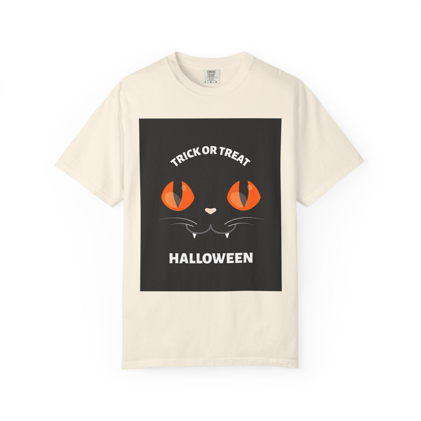 Halloween Cat T-Shirt, Unisex Trick or Treat Tee, Spooky Season Apparel, Cute Halloween Gift, Fall Festival Shirt, Cat Lover T-Shirt
