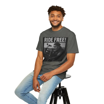 Unisex Motorcycle T-Shirt, Ride Free Tee, Casual Graphic Top, Gifts for Bikers, Brotherhood Apparel, Barbeque Party Shirt