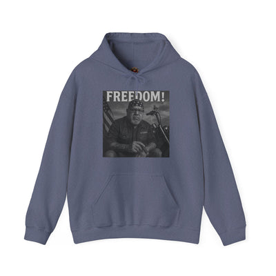 Freedom & Barbeque Unisex Heavy Blend™ Hooded Sweatshirt, Cozy Pullover, Gift for BBQ Lovers, Casual Wear, Freedom Theme, Outdoor Events