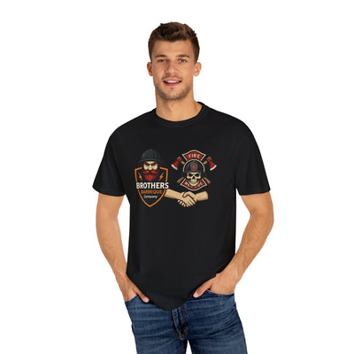 Brotherhood BBQ Humor T-Shirt, Unisex Casual Tee, Firefighter Appreciation, Friendship Gift, BBQ Lovers Shirt, Unique Graphic Tee