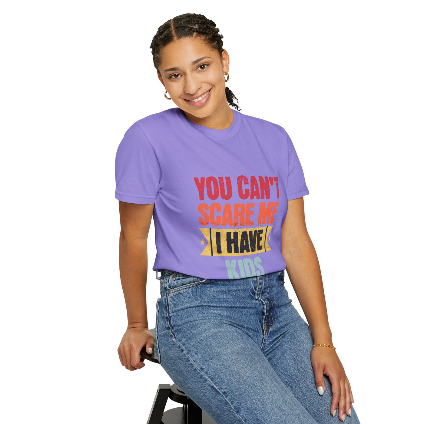 Funny Parent T-Shirt, You Can't Scare Me I Have Kids, Gift for Moms, Dads, Family Reunion, Humor Tee, Birthday Present