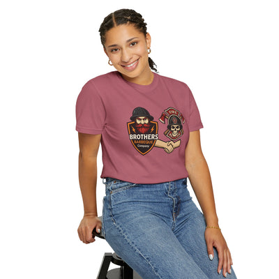 Brotherhood BBQ Humor T-Shirt, Unisex Casual Tee, Firefighter Appreciation, Friendship Gift, BBQ Lovers Shirt, Unique Graphic Tee