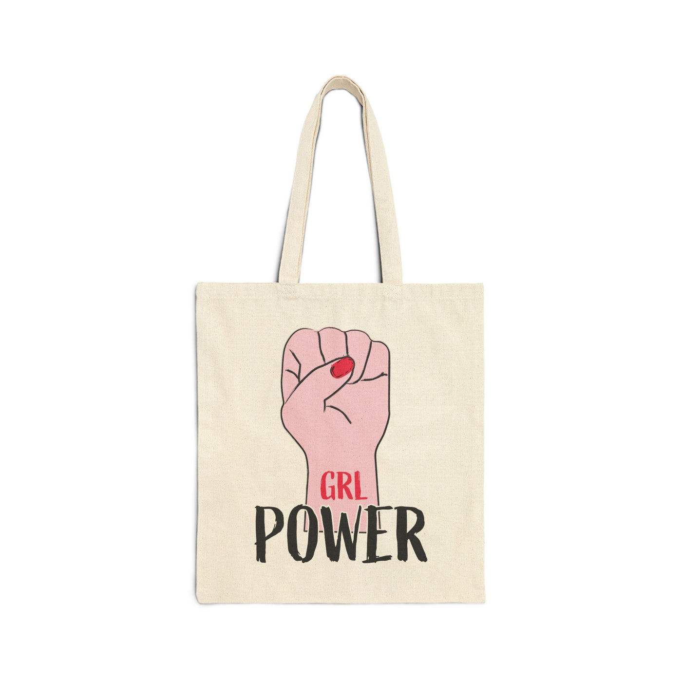Empowering GRL Power Tote Bag - Eco-Friendly Canvas, Feminist Gift, Everyday Carryall, Women's Rights Activism, Reusable Shopping Bag