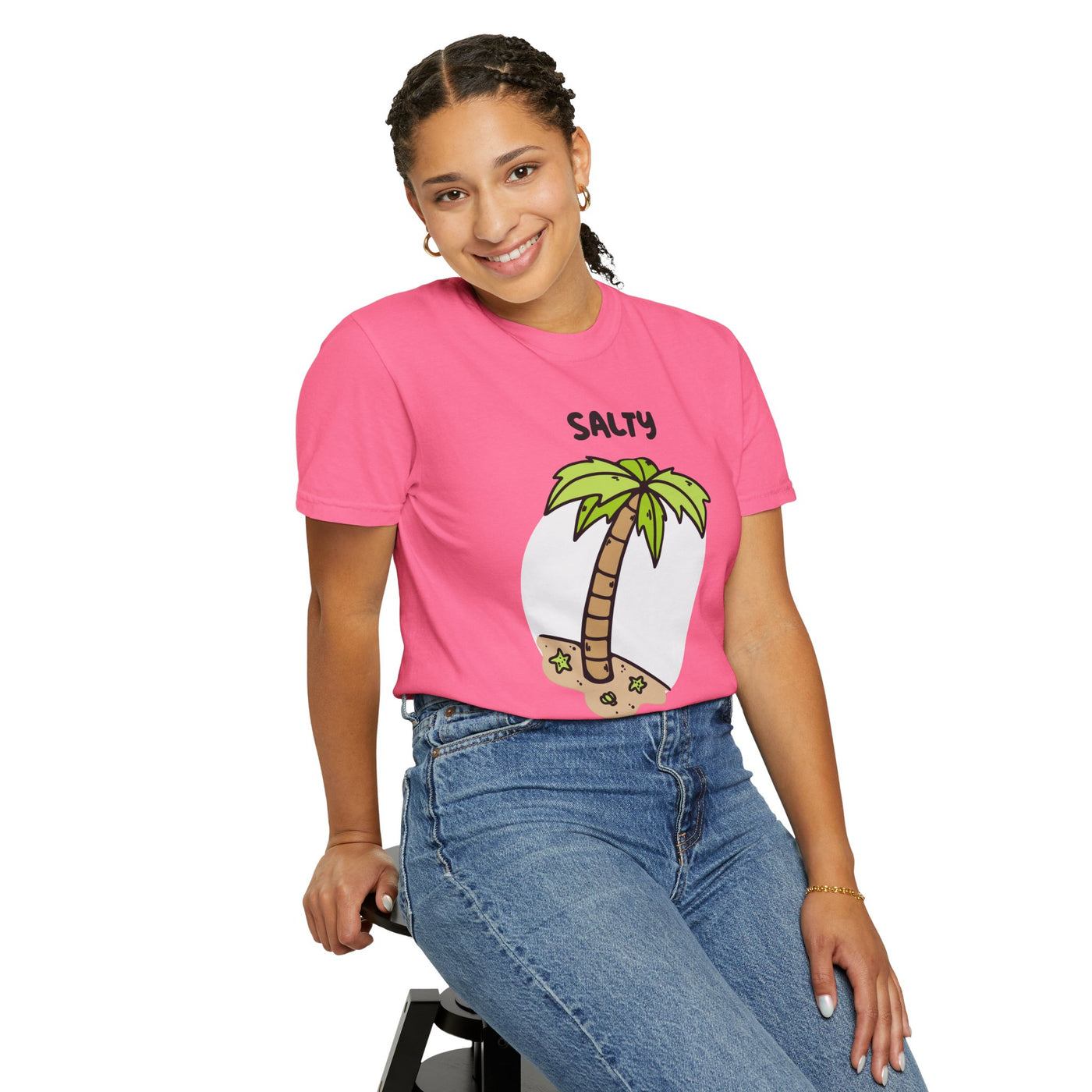 Salty But Sweet T-Shirt, Unisex Garment-Dyed Tee for Beach Lovers, Casual Summer Wear, Gift for Vacation, Ocean Vibes