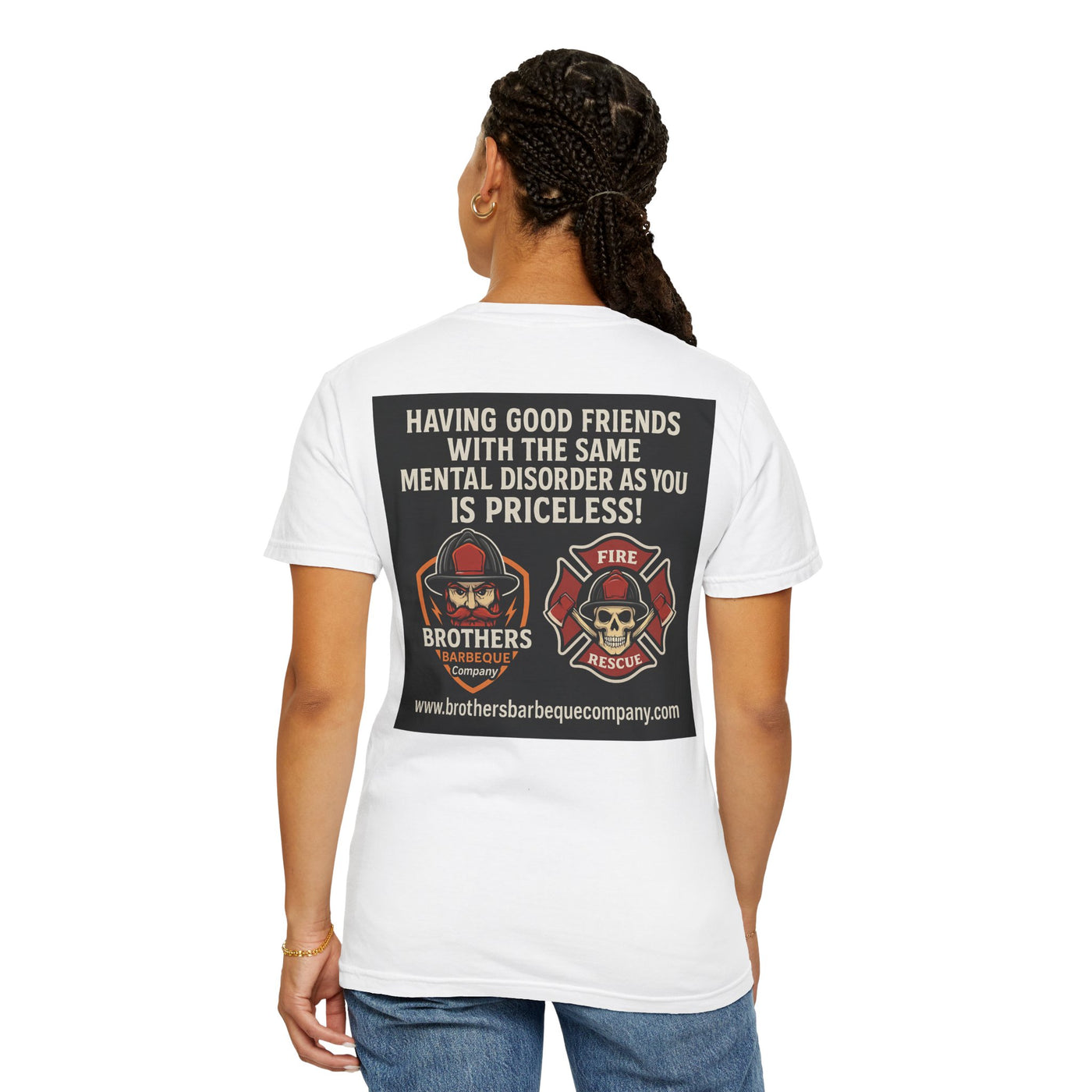 Brotherhood BBQ Humor T-Shirt, Unisex Casual Tee, Firefighter Appreciation, Friendship Gift, BBQ Lovers Shirt, Unique Graphic Tee