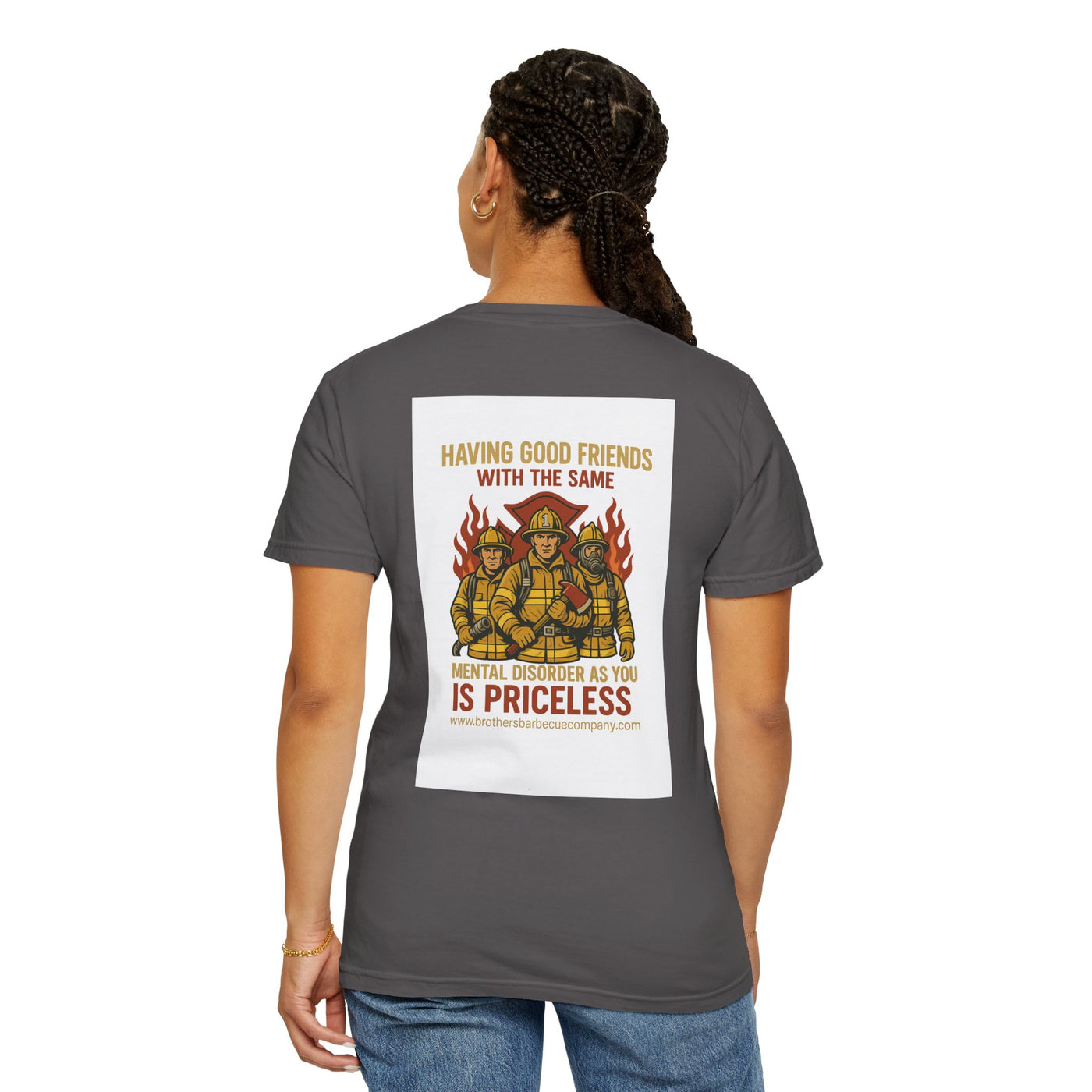 Firefighter Brotherhood T-Shirt | Gift for Firemen, Barbecue Apparel, Mental Health Awareness, Casual Wear, Unique Firefighter Gift