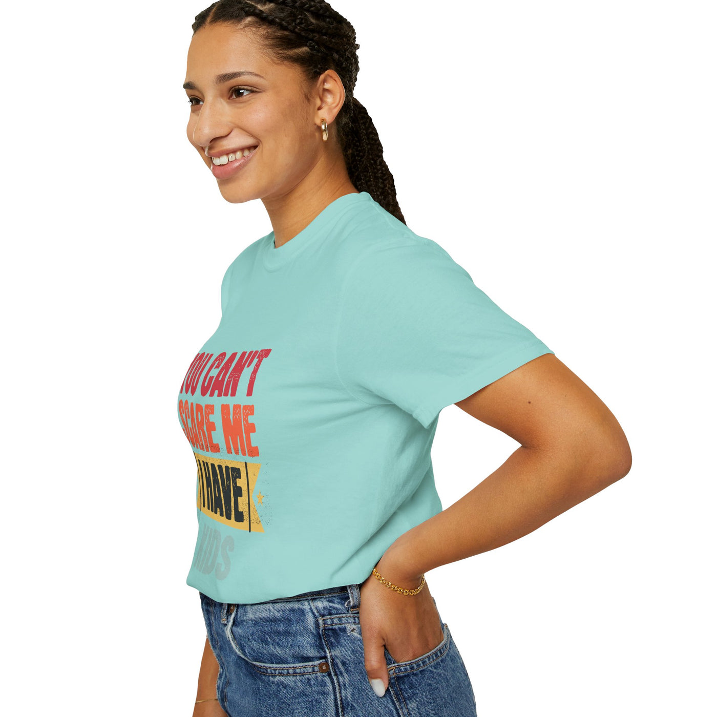 Funny Parent T-Shirt, You Can't Scare Me I Have Kids, Gift for Moms, Dads, Family Reunion, Humor Tee, Birthday Present