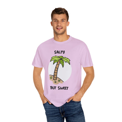 Salty But Sweet T-Shirt, Unisex Garment-Dyed Tee for Beach Lovers, Casual Summer Wear, Gift for Vacation, Ocean Vibes