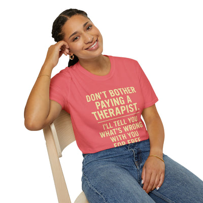 Playful Therapist Quote T-Shirt, Funny Graphic Tee, Gift for Friends, Casual Wear, Humor Apparel, Summer Top