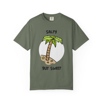 Salty But Sweet T-Shirt, Unisex Garment-Dyed Tee for Beach Lovers, Casual Summer Wear, Gift for Vacation, Ocean Vibes