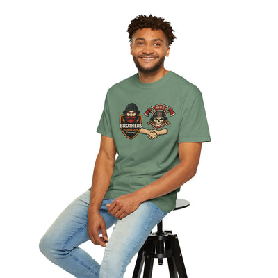 Brotherhood BBQ Humor T-Shirt, Unisex Casual Tee, Firefighter Appreciation, Friendship Gift, BBQ Lovers Shirt, Unique Graphic Tee