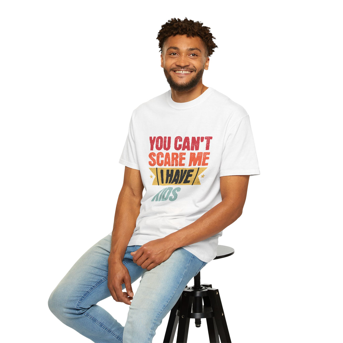 Funny Parent T-Shirt, You Can't Scare Me I Have Kids, Gift for Moms, Dads, Family Reunion, Humor Tee, Birthday Present