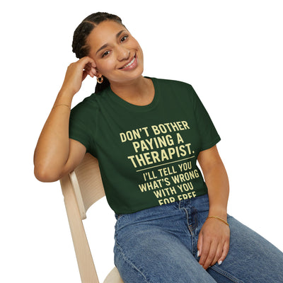 Playful Therapist Quote T-Shirt, Funny Graphic Tee, Gift for Friends, Casual Wear, Humor Apparel, Summer Top