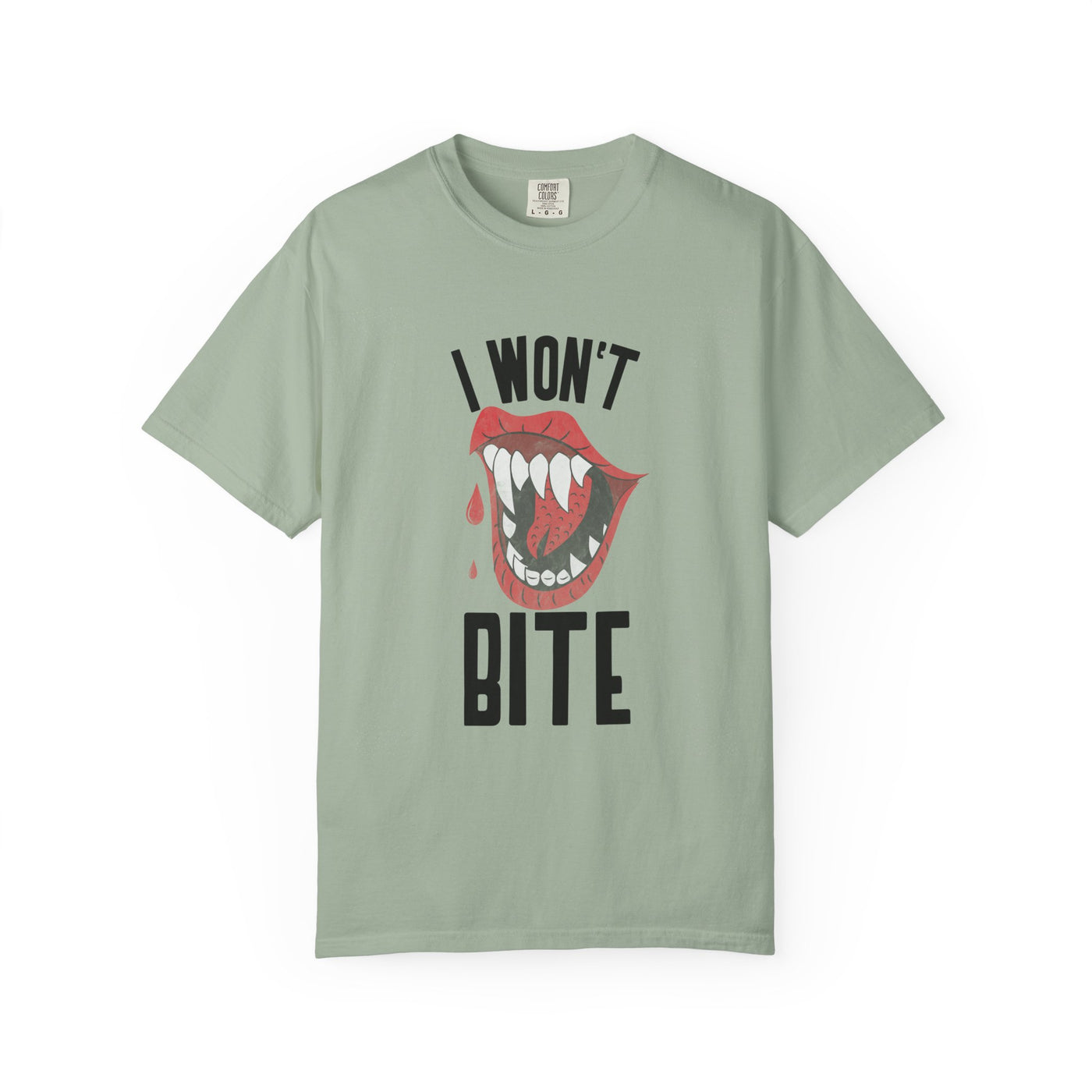 Fun Unisex 'I Won't Bite' T-Shirt for Halloween, Casual Wear, Graphic Tee, Gift for Friends, Statement Shirt