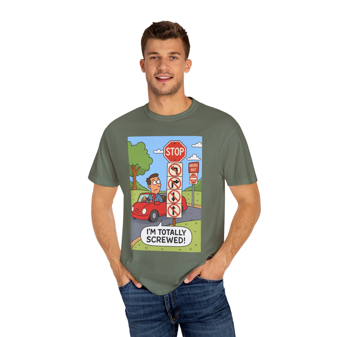 Funny Unisex T-shirt - I'm Totally Screwed, Humorous Tee, Gift for Drivers, Comical Car Shirt, Everyday Wear, Road Trip Apparel