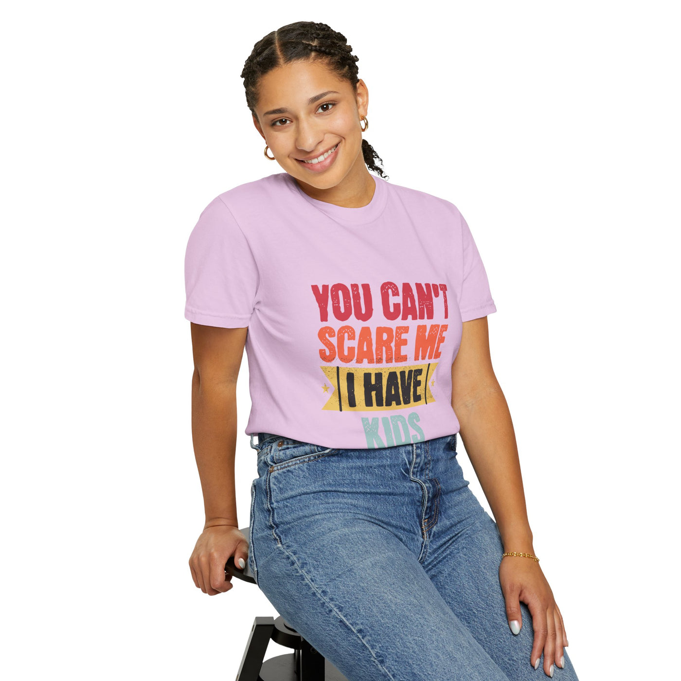 Funny Parent T-Shirt, You Can't Scare Me I Have Kids, Gift for Moms, Dads, Family Reunion, Humor Tee, Birthday Present