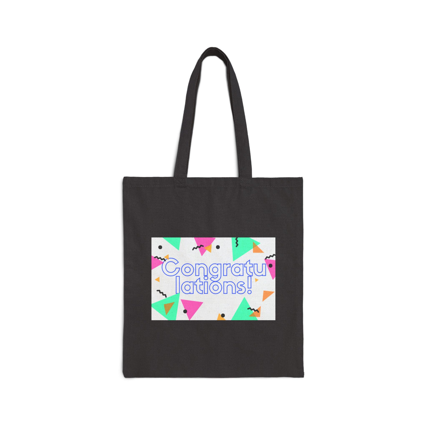 Celebratory Canvas Tote Bag - Congrats Gift, Graduation Tote, Wedding Favor, Eco-Friendly Bag, Party Essentials