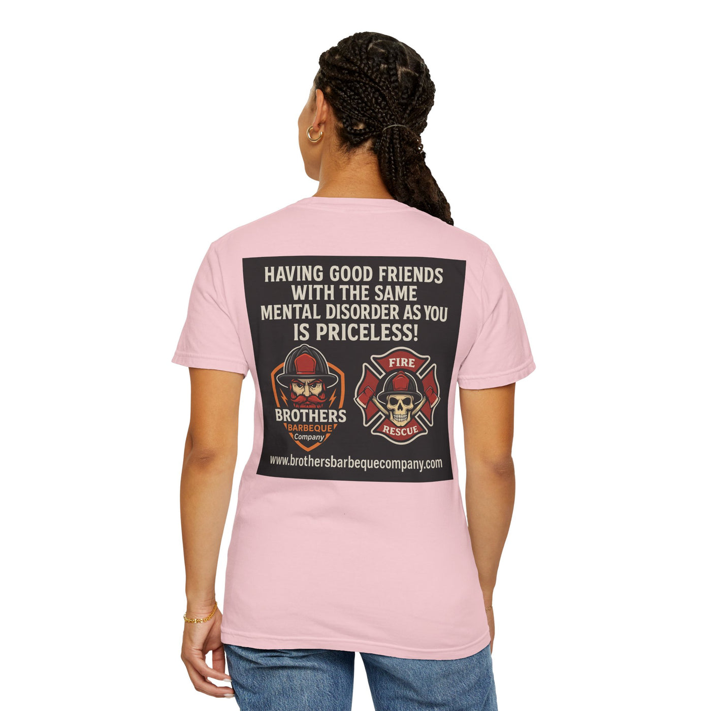 Brotherhood BBQ Humor T-Shirt, Unisex Casual Tee, Firefighter Appreciation, Friendship Gift, BBQ Lovers Shirt, Unique Graphic Tee