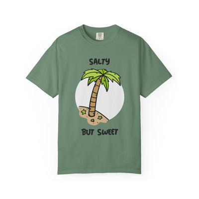 Salty But Sweet T-Shirt, Unisex Garment-Dyed Tee for Beach Lovers, Casual Summer Wear, Gift for Vacation, Ocean Vibes