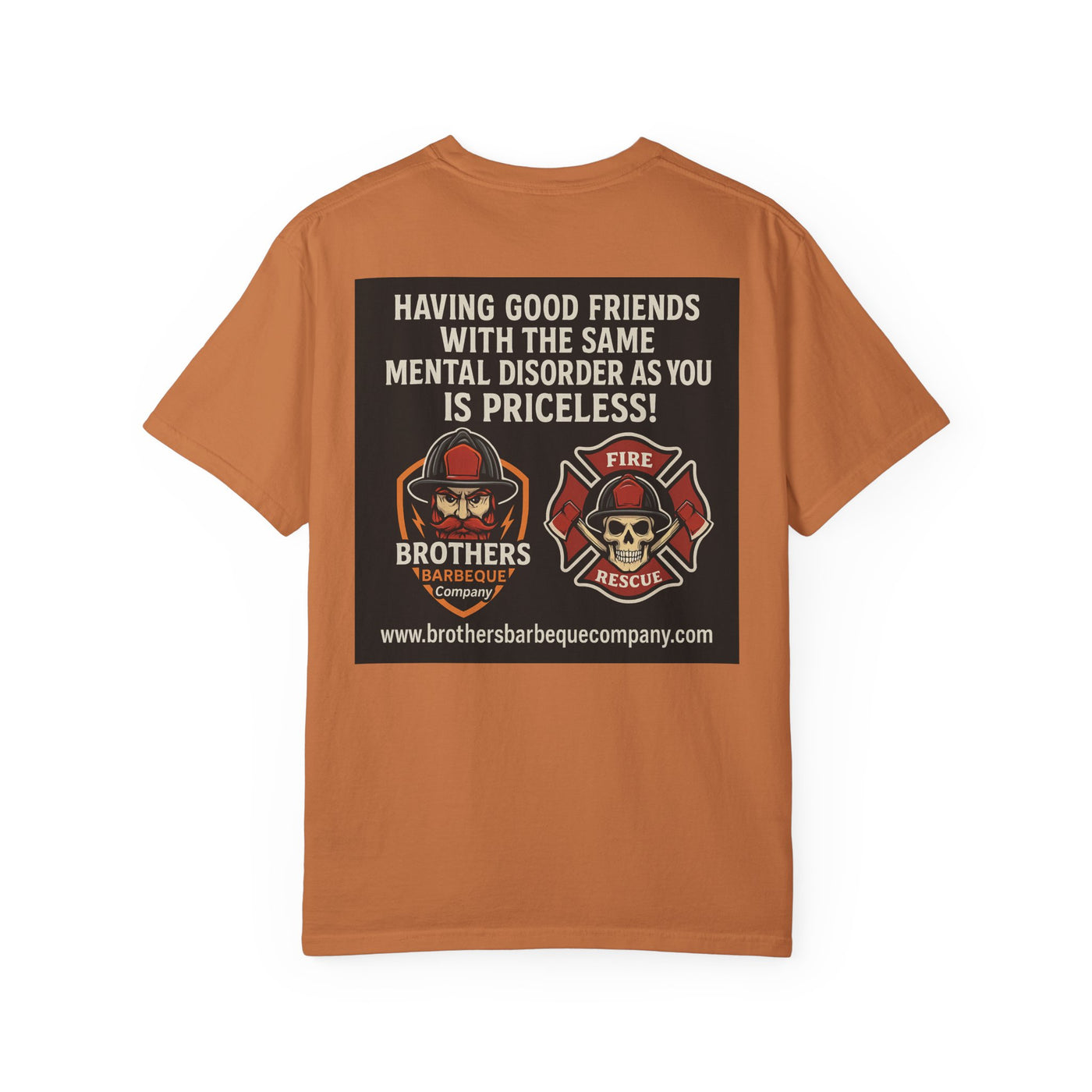 Brotherhood BBQ Humor T-Shirt, Unisex Casual Tee, Firefighter Appreciation, Friendship Gift, BBQ Lovers Shirt, Unique Graphic Tee