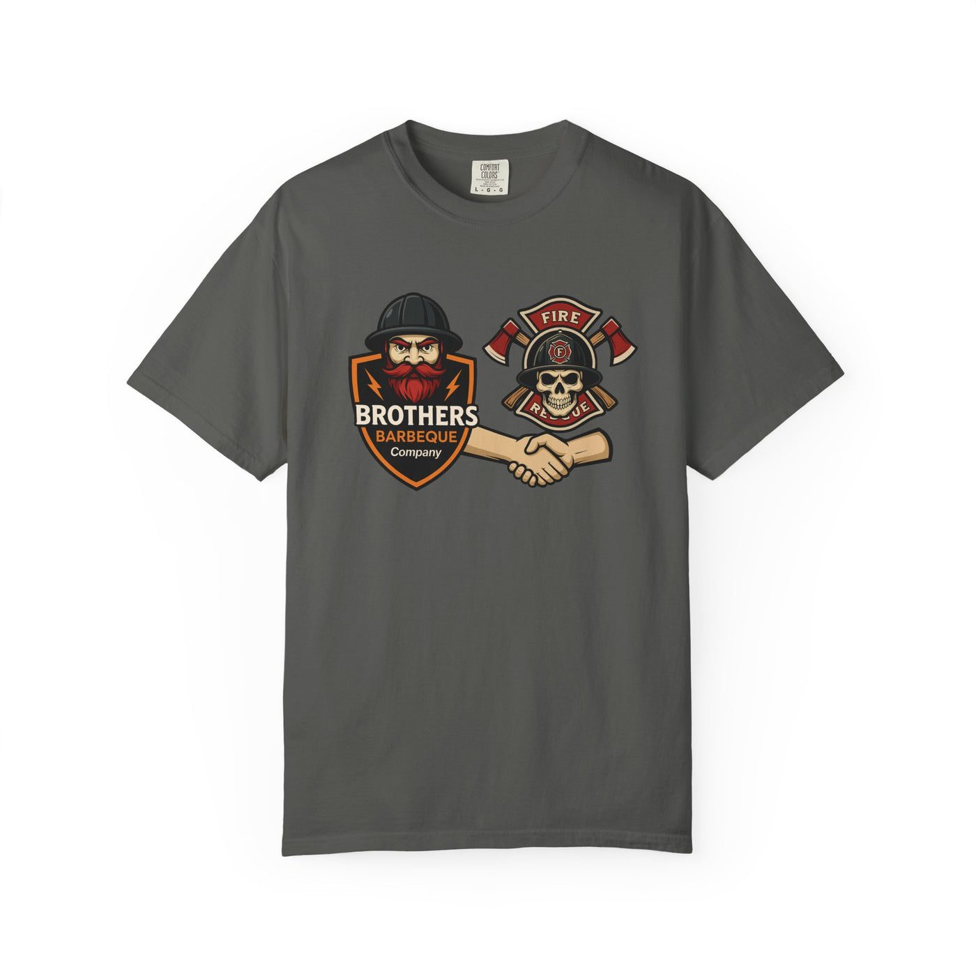 Brotherhood BBQ Humor T-Shirt, Unisex Casual Tee, Firefighter Appreciation, Friendship Gift, BBQ Lovers Shirt, Unique Graphic Tee