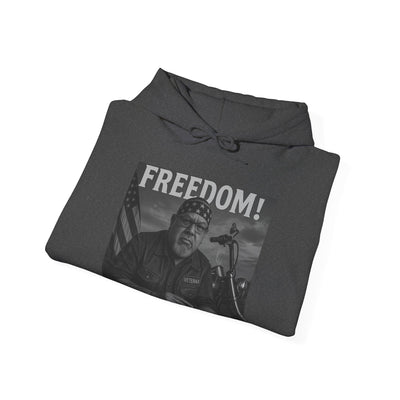 Freedom & Barbeque Unisex Heavy Blend™ Hooded Sweatshirt, Cozy Pullover, Gift for BBQ Lovers, Casual Wear, Freedom Theme, Outdoor Events