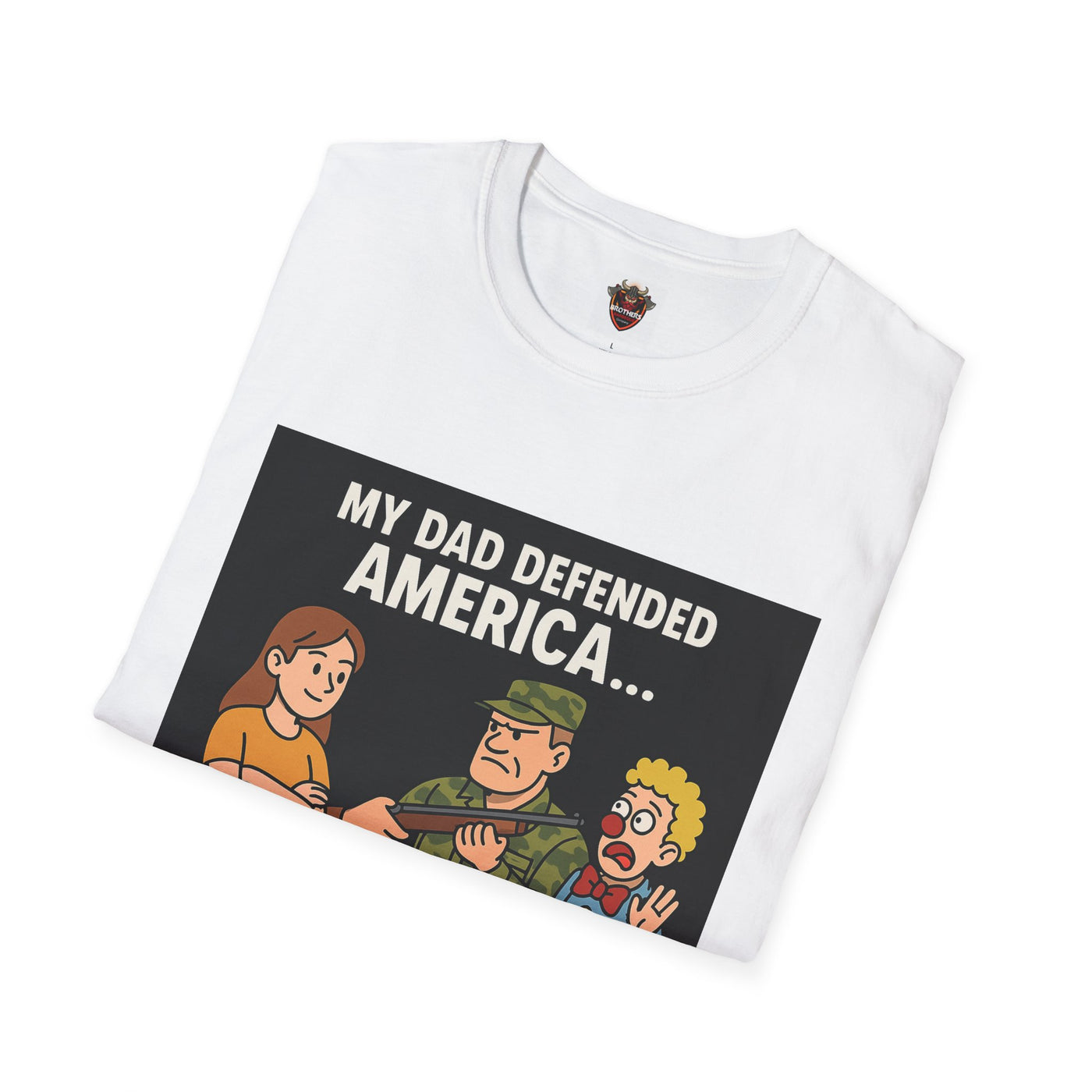 Humorous Dad T-Shirt, Funny Gift for Father's Day, Unisex Softstyle Tee for Dad, Geeky Graphic Tee, Casual Everyday Wear
