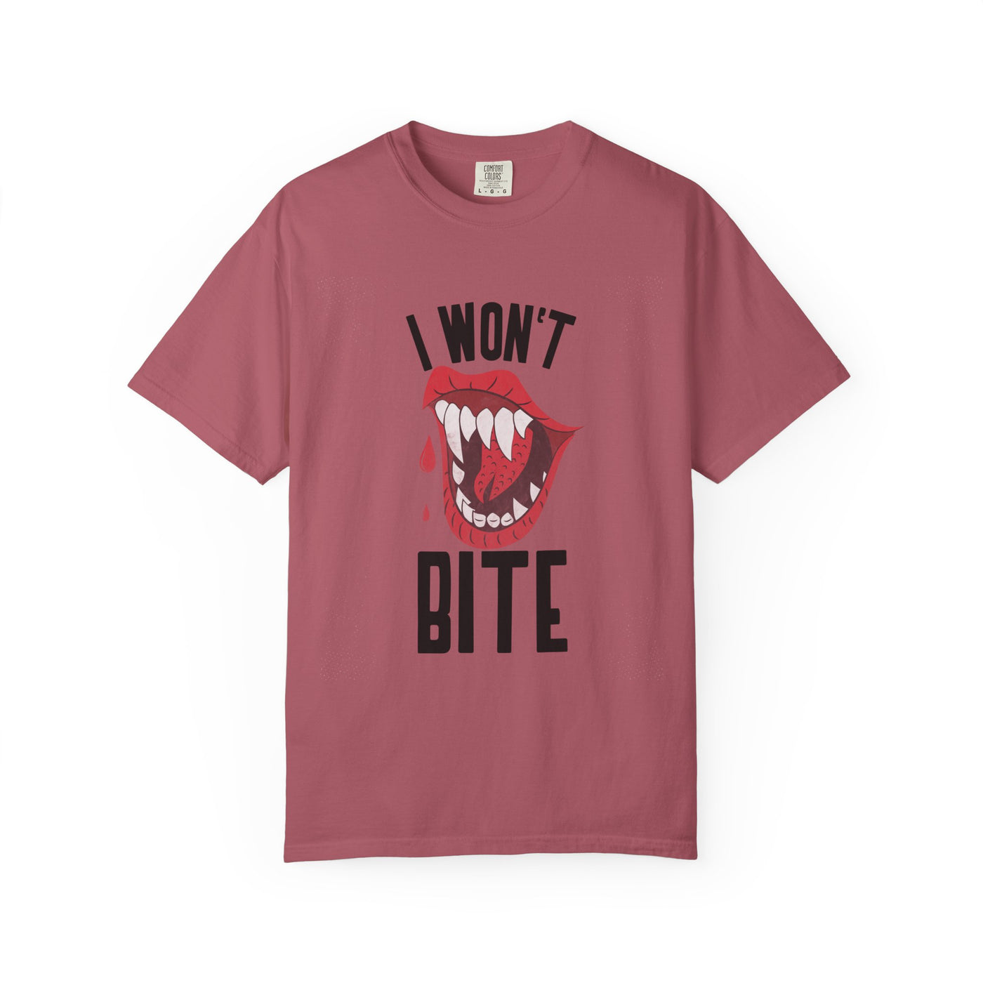 Fun Unisex 'I Won't Bite' T-Shirt for Halloween, Casual Wear, Graphic Tee, Gift for Friends, Statement Shirt