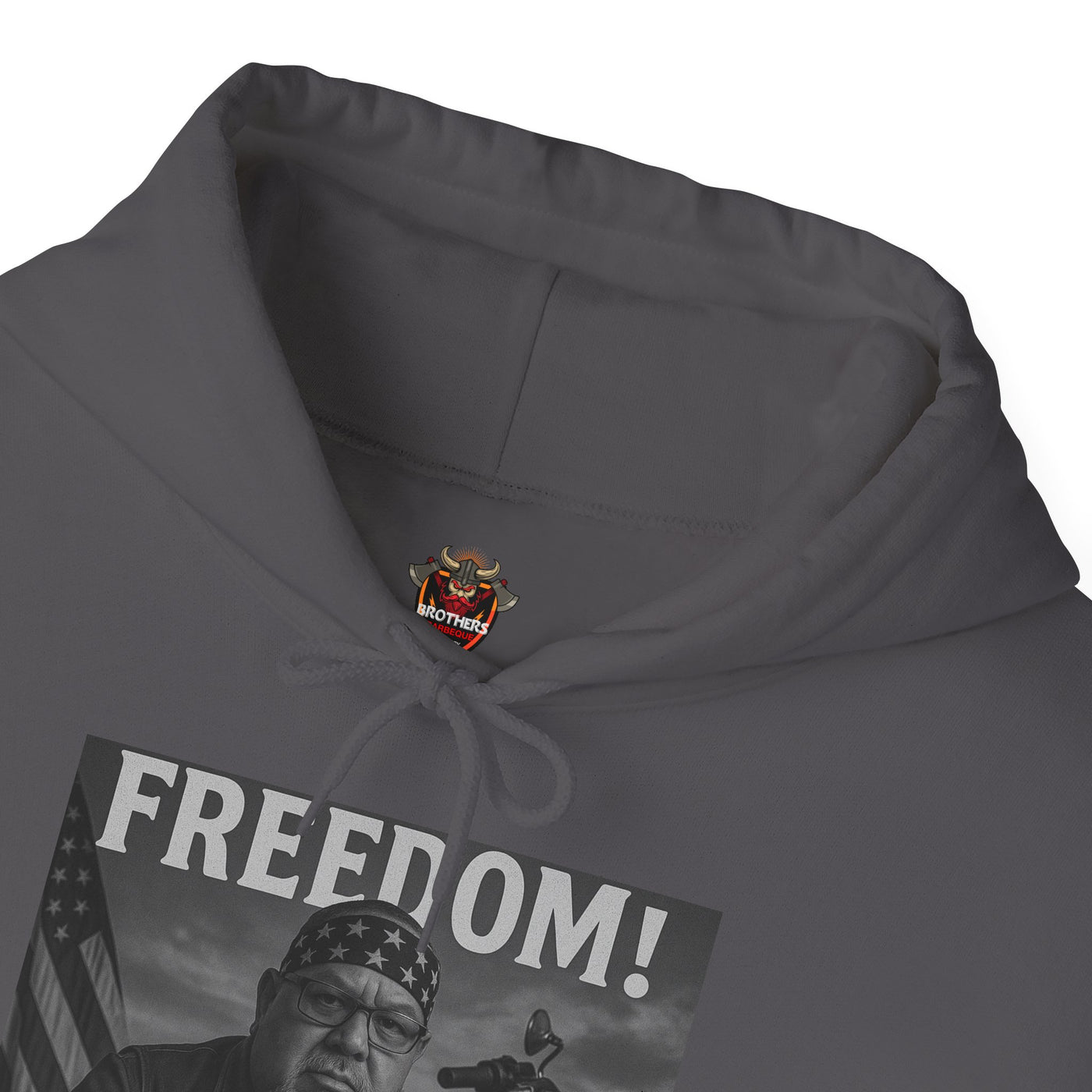 Freedom & Barbeque Unisex Heavy Blend™ Hooded Sweatshirt, Cozy Pullover, Gift for BBQ Lovers, Casual Wear, Freedom Theme, Outdoor Events