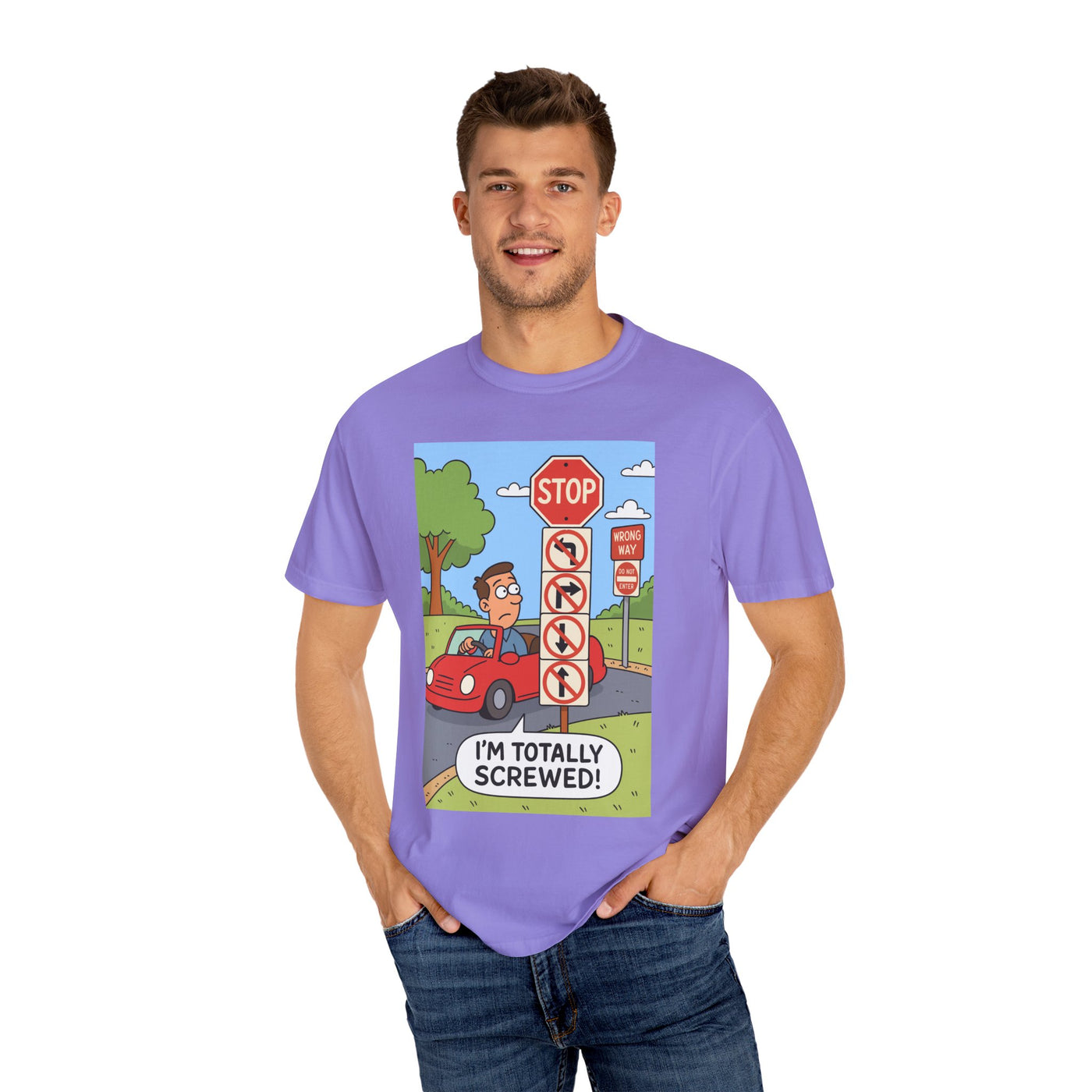 Funny Unisex T-shirt - I'm Totally Screwed, Humorous Tee, Gift for Drivers, Comical Car Shirt, Everyday Wear, Road Trip Apparel
