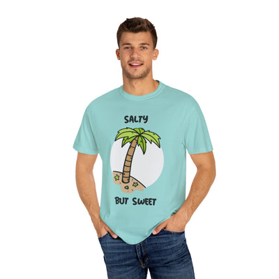 Salty But Sweet T-Shirt, Unisex Garment-Dyed Tee for Beach Lovers, Casual Summer Wear, Gift for Vacation, Ocean Vibes