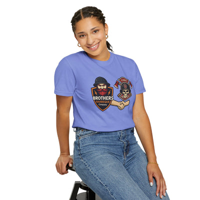 Brotherhood BBQ Humor T-Shirt, Unisex Casual Tee, Firefighter Appreciation, Friendship Gift, BBQ Lovers Shirt, Unique Graphic Tee